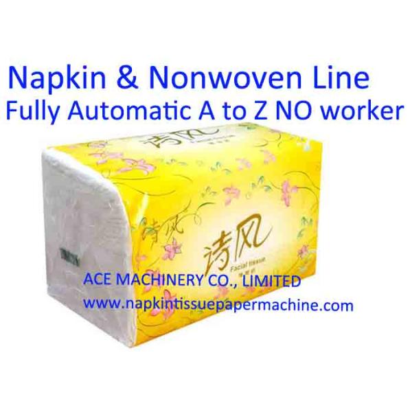 Automated Two Colors Printing 1/6 tallfold Napkin Production Line