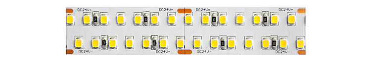 Cuttable Single Color LED Strip Light Tape Outdoor Double Row 24V Warm White Cool White
