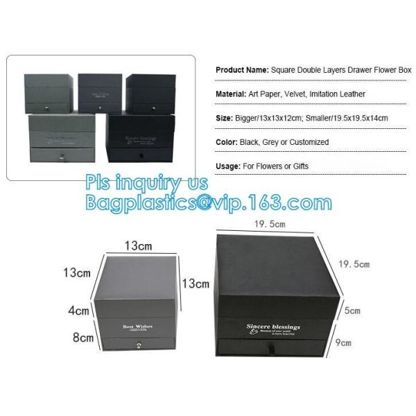 New product custom handmade small luxury wedding paper jewellery white gift box with ribbon closure,Silk Customised Pock