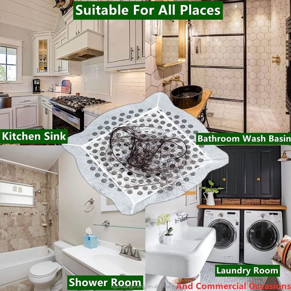 Membrane Fabric Shower Drain Easy operation filter mesh sticker Non-woven floor drain paste Fabric Shower Drain Hair Catcher