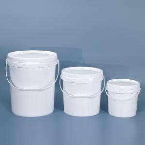 Buy cheap 18L Recycled Large Plastic Pails White Bucket With Screw Cover Lid product