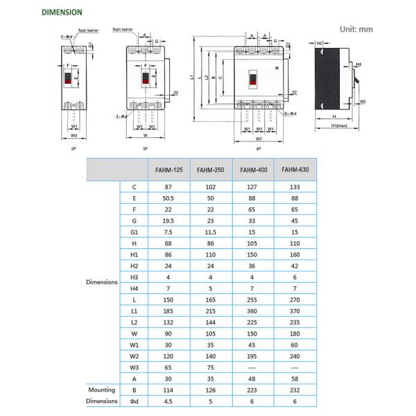 AC Isolator Switch IEC60947-3 standard 3 Phase 690VAC 400A Isolator Switch