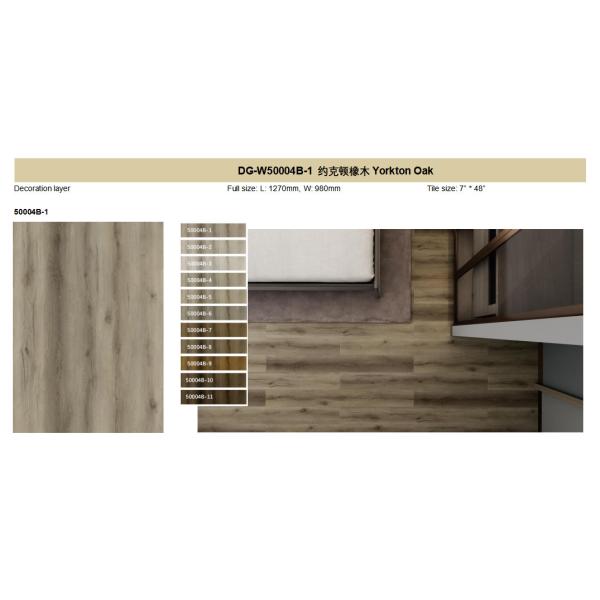 Non Slip Stone Plastic Composite Flooring Decomposable Abrasive Waterproof Unilin Click Yorkton Oak GKBM DG-W50004B