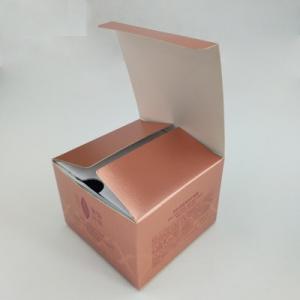 Buy cheap Glossy Gold Card Foil Paper Cosmetic Box Hot Stamping Rectangle Shaped OEM product