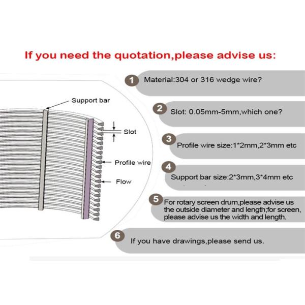 CE Stainless Steel Wedge Wire Screen , Sieve Bend Screen 450 Mesh