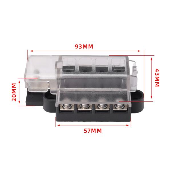 4 Way 8 Way Circuit Fuse Block 4P 8P Auto Fuse Box Holder Marine Fuse Panel