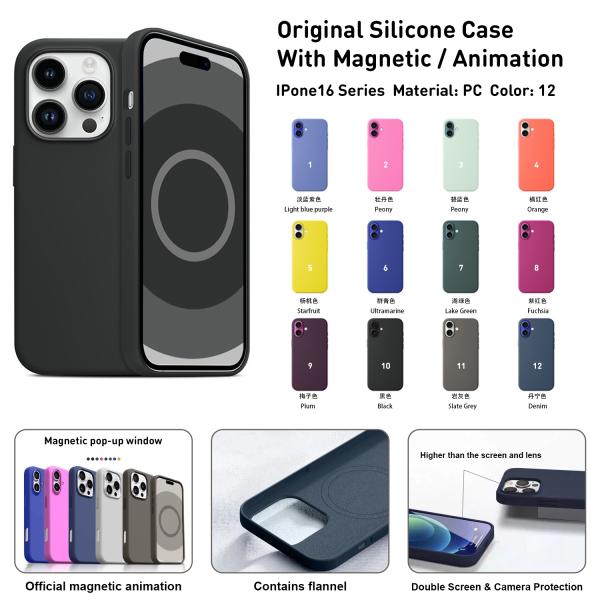 Official Mobile Phone Cover Shockproof Liquid Silicone iPhone Case Soft Microfiber
