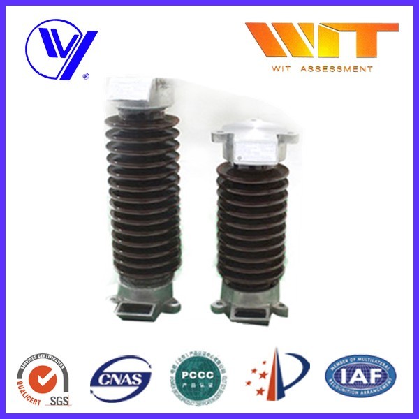 Lightning Protection Electric Porcelain Surge Arrester With Insulating Bracket ,