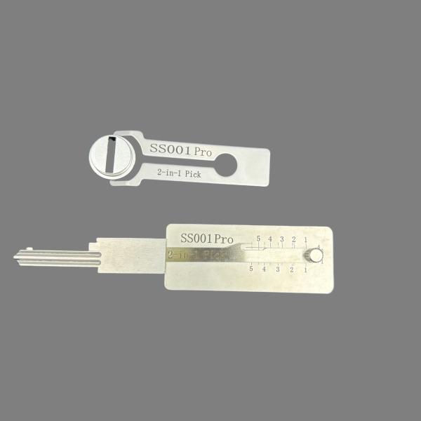 2pcs Lishi Lock Pick Stainless Steel 2 In 1 Lock Pick Portable