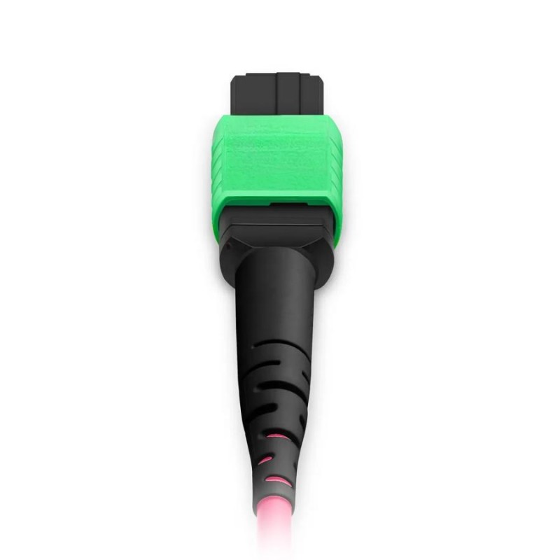MPO Jumper Cable with Bend Insensitive Fiber 7.5mm Min. Bend Radius and APC Endface for 400G Transceivers