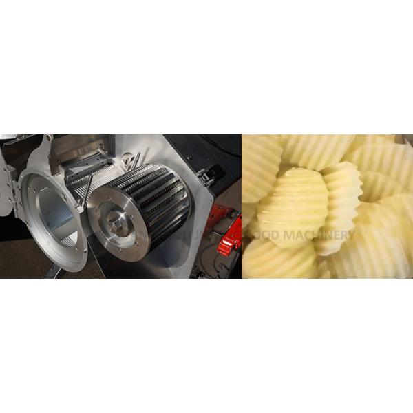 380V SUS 304 Vegetable Processing Equipment Potato Wave Slice Cutting Machine