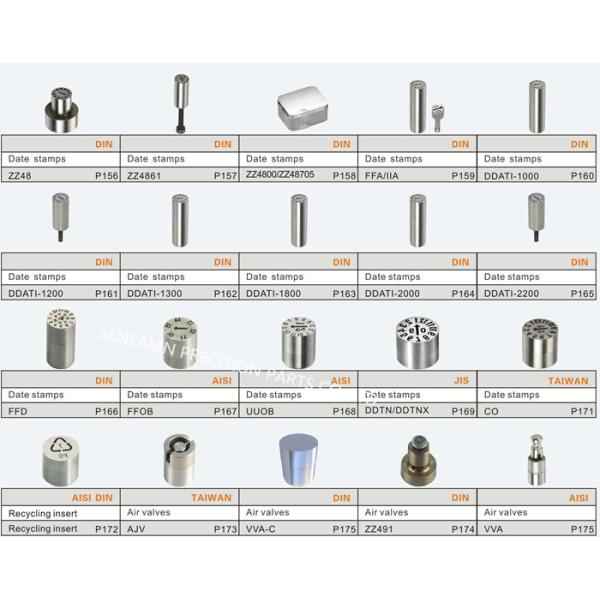 Stainless Steel CNC Machined Replaceable Mold Date Inserts for Plastic Injection Molding