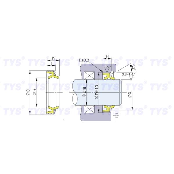 Hydraulic cylinder wiper seal DKB DKBI DLI DKI VAY DH/DHS dust seal
