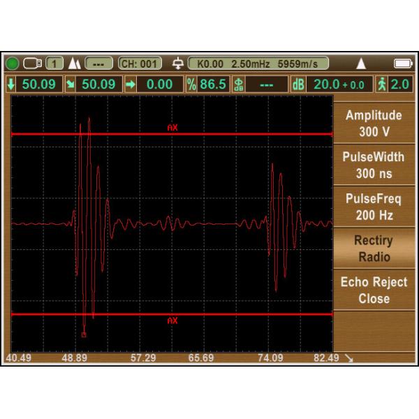 Ultrasonic flaw detector TFD807C