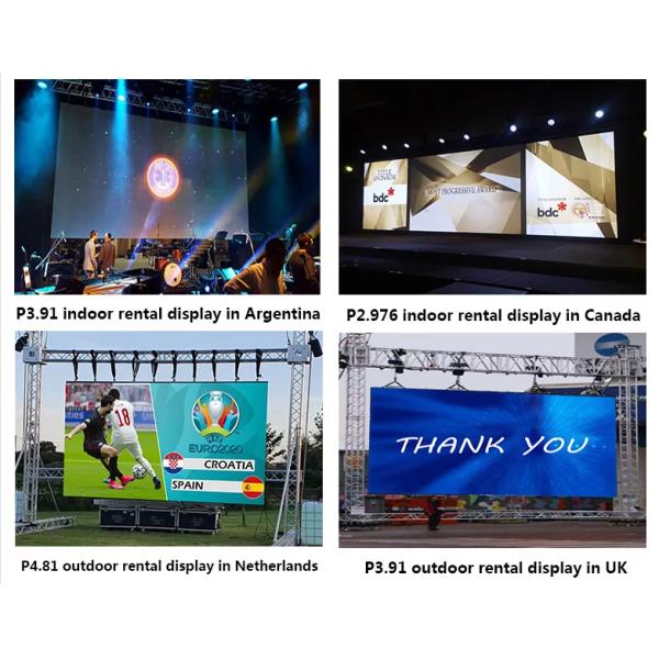 Full Color Rental Display Panels , P3.91 Video Wall Outdoor LED Screen