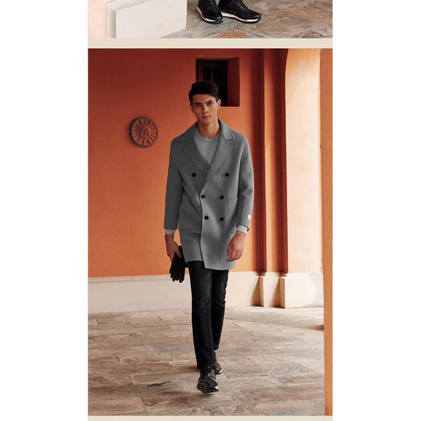 Support 7 Days Sample Order Lead Time Men's Double-Breasted Windbreaker Overcoat