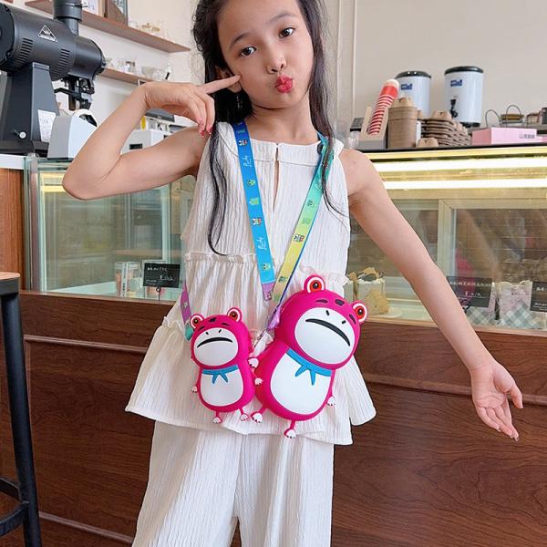 Frog Customized Silicone Pencil Case Crossbody Shoulder Bag Kids Handbag Pop Purse Bag School SUpplies Birthday Gifts