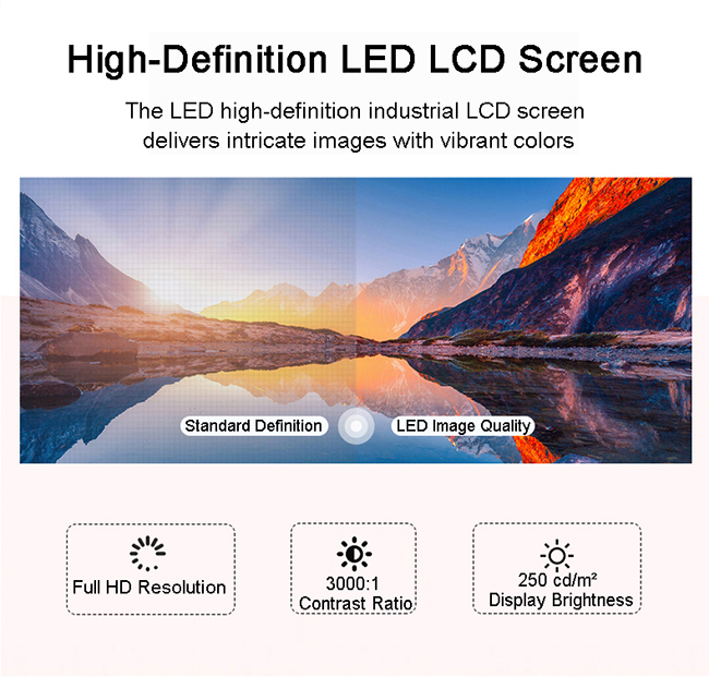 27 inch Outdoor Terminal Embedded High-brightness Screen1000nits TFT LCD Monitor Waterproof IP67 Explosion Proof for Marine Open Frame