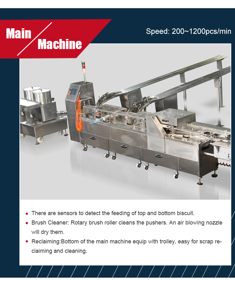 Customized Cracker Cookies Forming Machine , Automatic Biscuit Making Machine