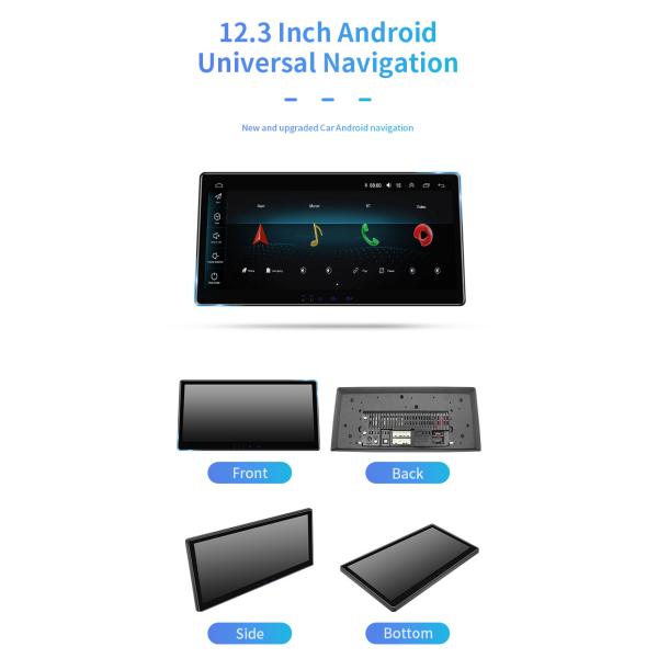 WiFi 4G Carplay HD Car Audio GPS Navigation Large Screen 12.3 Inch Android Universal Navigation