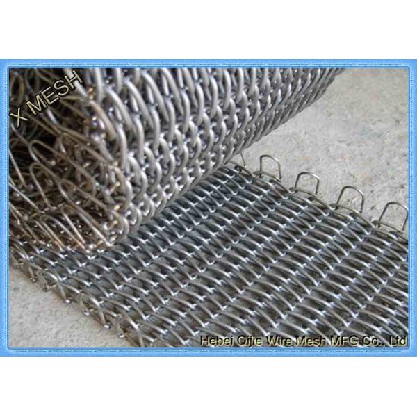 SS304 Stainless Steel Metal Wire Mesh , Eye Link Wire Mesh Conveyor Belt 10 Meters