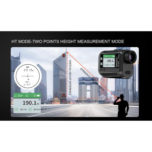 kaemeasu Rechargeable Laser Rangefinder Voice Golf Range Finder LCD Display Telescope With Side Screen J1200