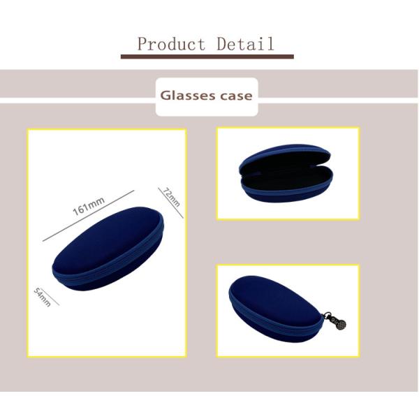 Inside Foam Rubber Zipper Puller EVA Sunglasses Case