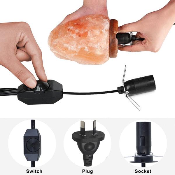 AU Plug to E14 Bulb Holder with Dimmer Switch for Salt Lamps