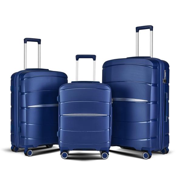 Outdoor Activities 8-Wheel Spinner Trolley Cases Large Capacity Durable Versatile PP Travel Luggage Sets Eco-Friendly Light Weight Suitcase TSA