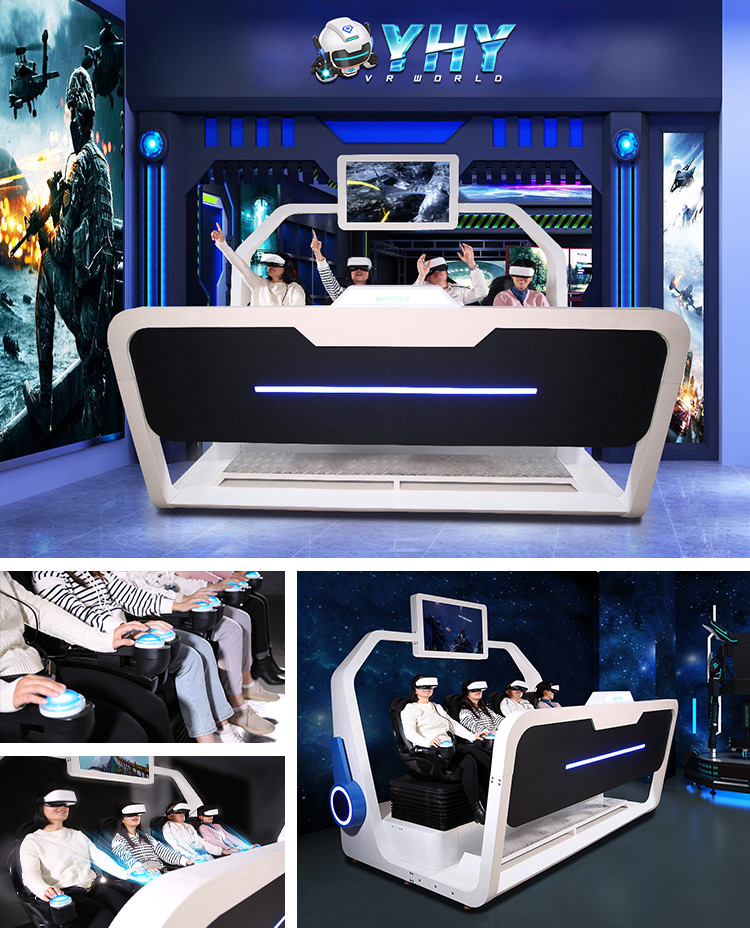 Theme Park VR Multiplayer Games 9D VR Shooting Games For 4 Players