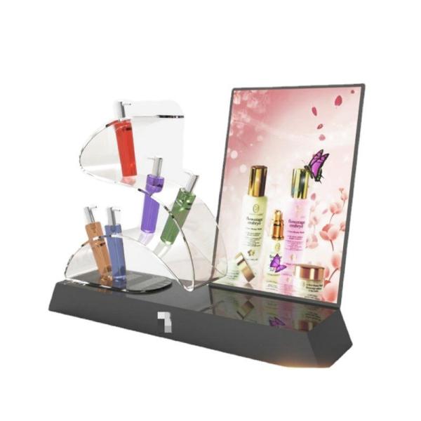 Acrylic Display for Cosmetic Shops Customizable Design Counter-Top Placement Material