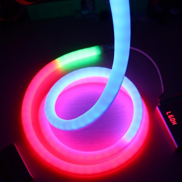 360 degree addressable rgb led neon flexible strip 18mm dmx control neonflex