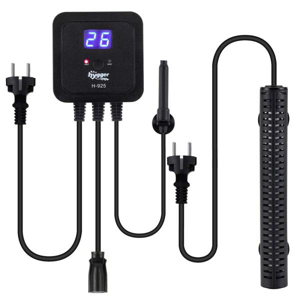Hygger 500W 300W Aquarium Heater Submersible Fish Tank Heaters with LED Temperature Display and External Temperature Con