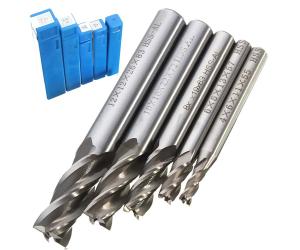 China HSS CNC Straight Shank 4 Flute End Mill Milling / Fully Ground Cutting Drill Bit on sale
