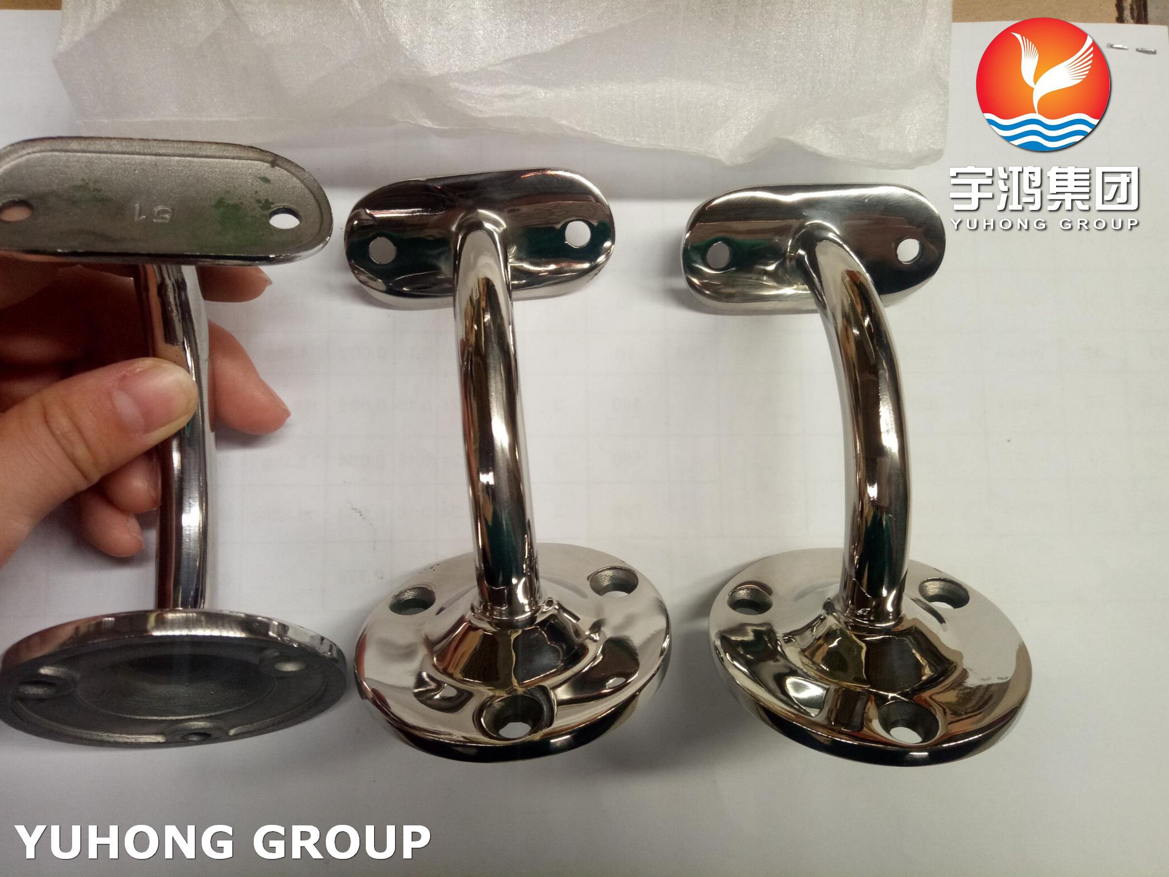 Stainless Steel Handrail Fittings Surface Bright Satin, Accesorios Herrajes de acero Inoxidable Barandas