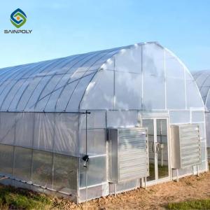 Buy cheap Single Span Tunnel Steel Frame Greenhouse With Plastic Covering product
