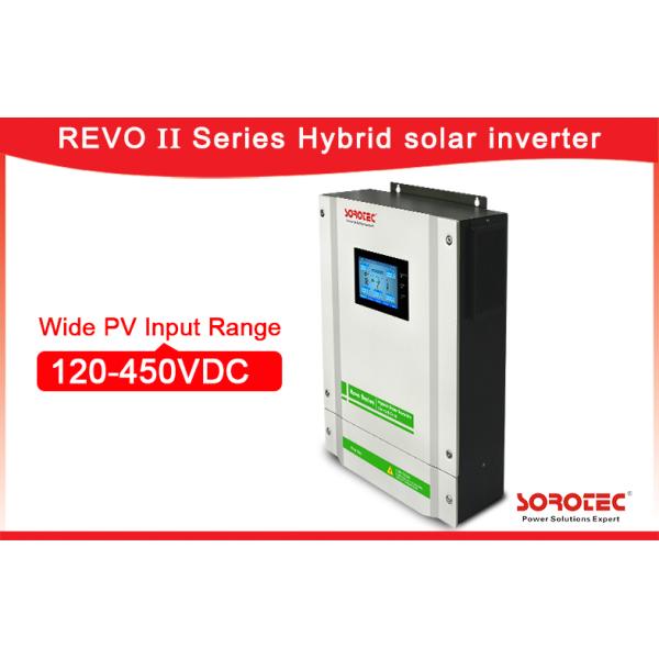 Wide PV Input Range Energy Storage Inverter , Grid Hybrid Solar Power Inverter Battery Optional