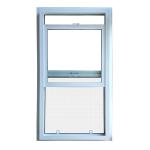 Customized UPVC Single Hung Window White Chinese Top Hardware, Apartment