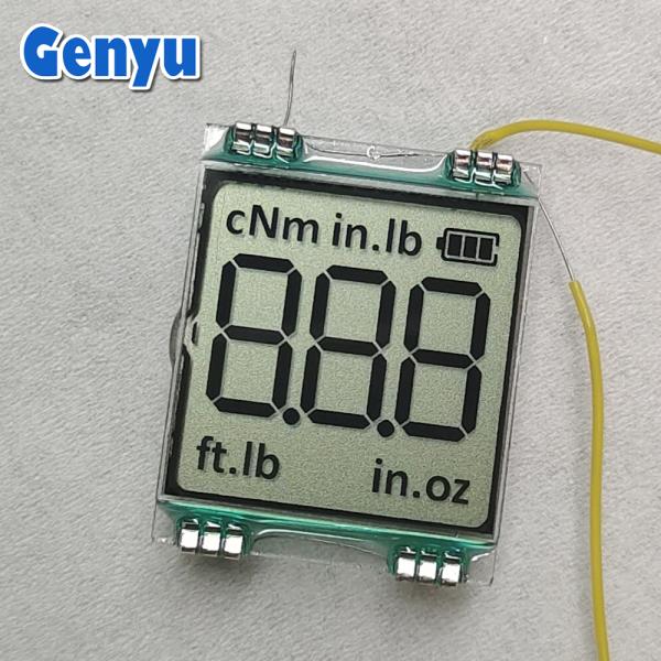 Customization 3 Digit 7 Segment LCD Display TN Potivie Black Fonts 12 PIN Connect
