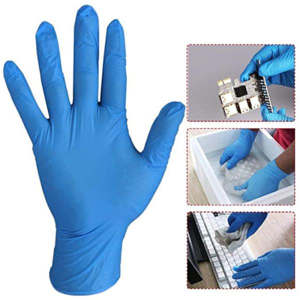 Blue Nitrile Disposable Gloves CE FDA, Latex Free Gloves, Powder Free