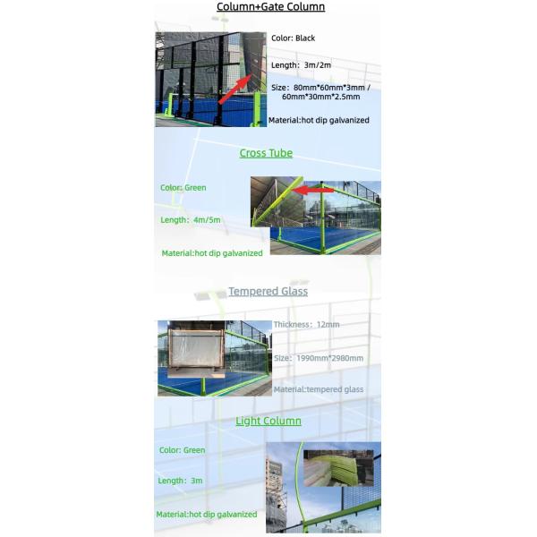 Padel court construction detail