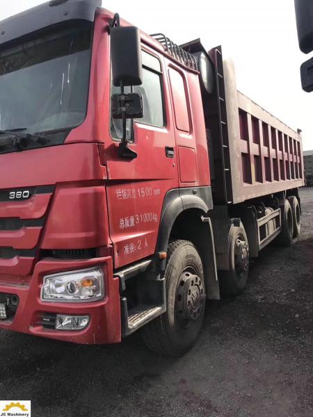 Quality Howo 12 Tyres 8*4 2nd Hand Tipper Trucks With Original Factory Painting for sale