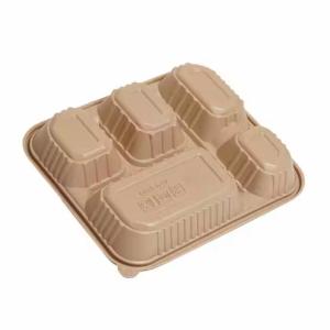 Biodegradable Disposable Rice Husk Fiber Lunch Box Compostable Takeaway