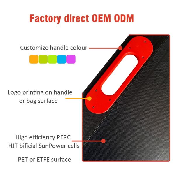 12V 100W Foldable Solar Panel suitcase blanket Portable Photovoltaic Folding Camping Solar Panels cell phone charger