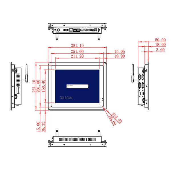10.4-Inch Industrial Touch Screen for HMI Interfaces and Control Panels