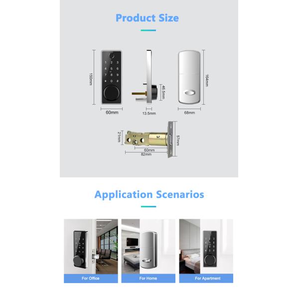 Smart Key Card Door Lock Smart Digital Bluetooth Access Electronic Fingerprint Door Locks