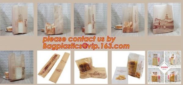 Bread Cookies Cellophane OPP Bags cellophane bag with logo opp self adhesive bags,food bag packaging design/fast food pa