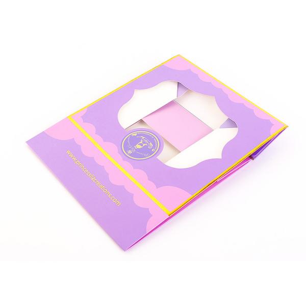 Pinkish Cake Cardboard Boxes Collapsible Paper Box With Window