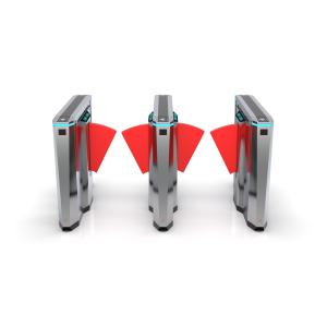China DC12V QR Code Flap Barrier Turnstile Passage Width 600-900mm on sale