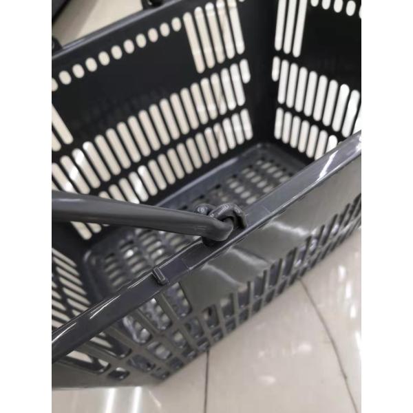 Supermarket Shopping Basket Plastic 20L for Hypermarket in Red/Blue/Green/Gray